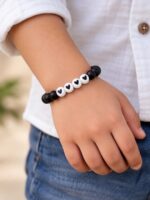 WJ-WP-BR04-BK-27 (1) Kids Beaded Bracelet - Black