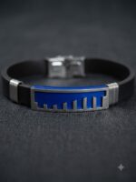WJ-WP-BR04-RB-03 (3) Unisex Silicone Skyline Bracelet - Royal Blue