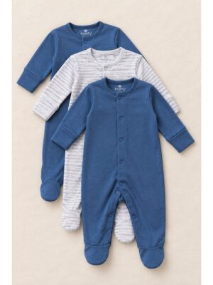 Baby Unisex Cotton Printed Rompers , Pack of 3-Multicolor