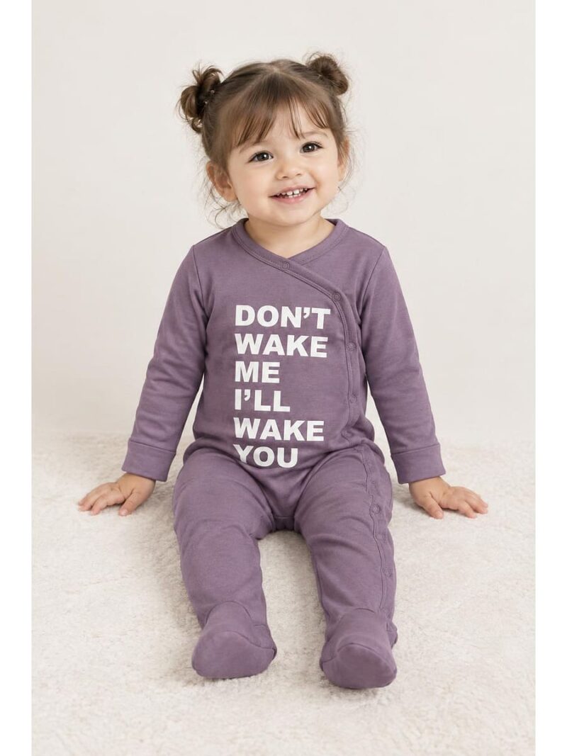 Baby Unisex Cotton Romper – Purple