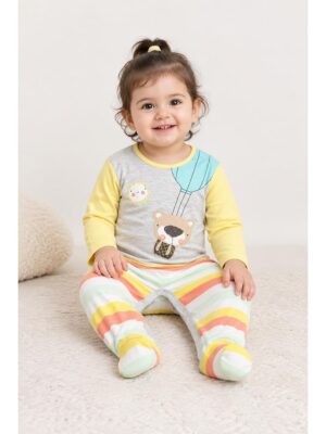 Baby Unisex Cotton Romper – Grey