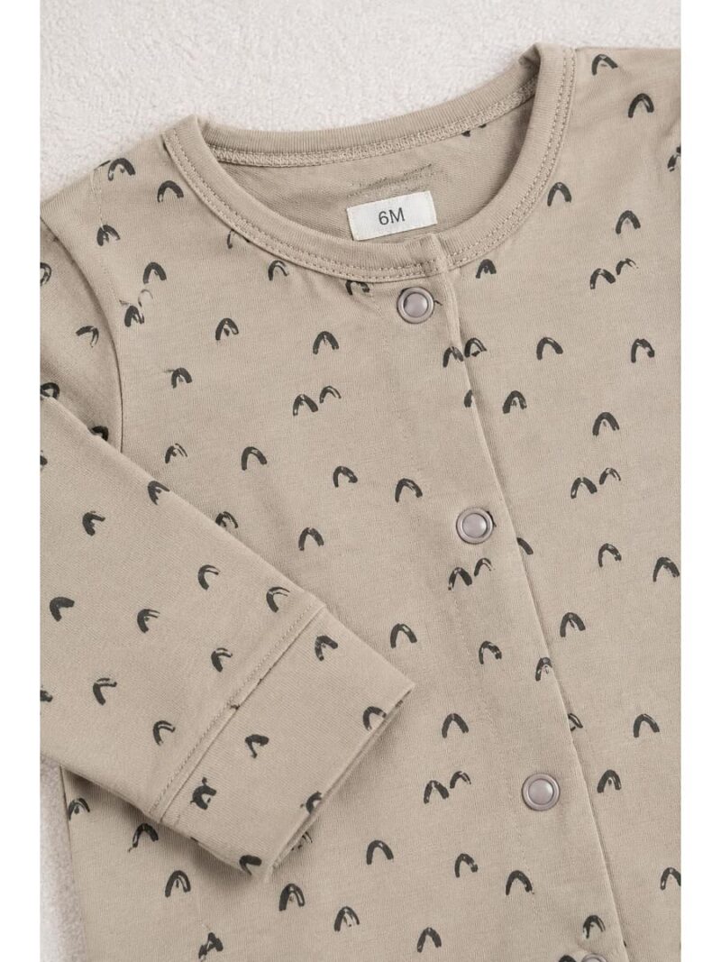 Baby Unisex Cotton Romper – Cream
