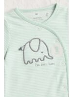 Baby Unisex Cotton Romper – Mint Green