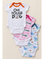 Baby Unisex Cotton Printed Rompers , Pack of 3-Multicolor