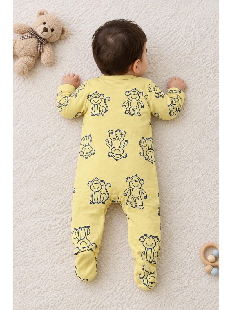 Baby Unisex Cotton Printed Rompers , Pack of 3-Multicolor