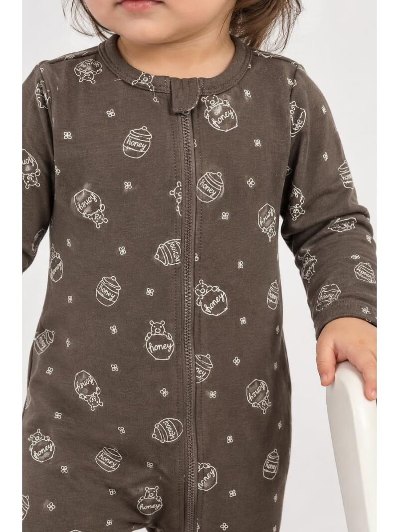 Baby Unisex Cotton Romper – Brown
