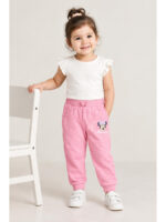 Baby Girls Cotton Jogger Pant – Pink