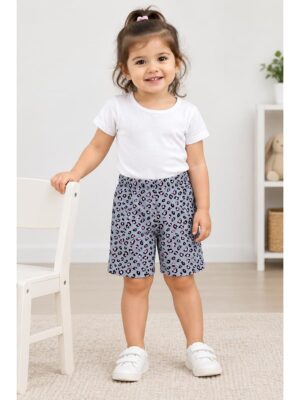 Baby Girls Knit Shorts – Grey