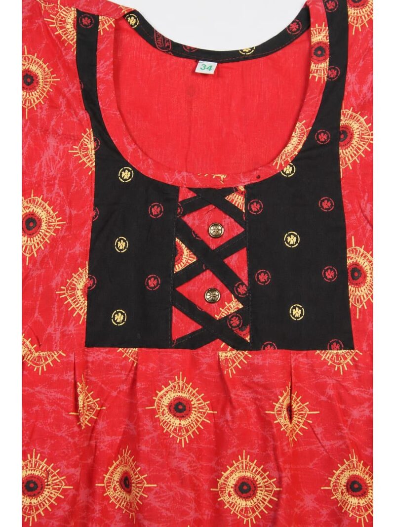 Girls Cotton Frock Nighty - Raspberry