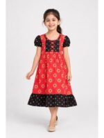 K-NY-562-19-RBY-5-6Y_front Girls Cotton Frock Nighty - Raspberry