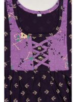 Girls Cotton Frock Nighty - Purple