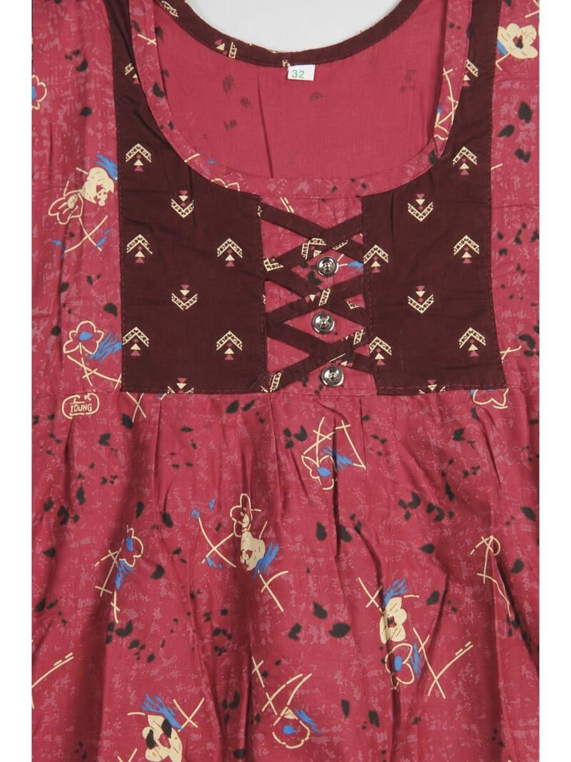 Girls Cotton Frock Nighty - Blush Pink