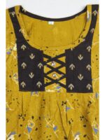K-NY-562-29-MY-5-6Y_detail Girls Cotton Frock Nighty - Mustard Yellow