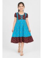 Girls Cotton Frock Nighty - Blue