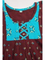K-NY-562-32-MR-6-7Y_detail Girls Cotton Frock Nighty - Maroon