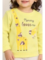 K-TS-582-01-YL-2-3Y_detail Baby Girls Cotton Sweatshirt – Yellow