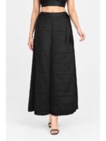 Cotton Petticoat / In-Skirt ,Overlocked 8 Part - Black