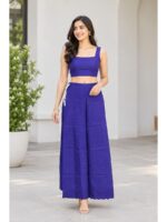 Cotton Petticoat / In-Skirt ,Overlocked 7 Part - Royal Blue