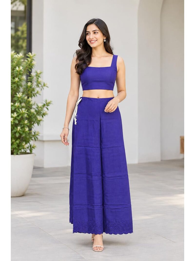 Cotton Petticoat / In-Skirt ,Overlocked 7 Part - Royal Blue