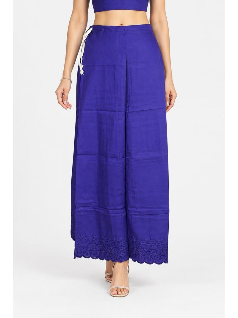 Cotton Petticoat / In-Skirt ,Overlocked 7 Part - Royal Blue