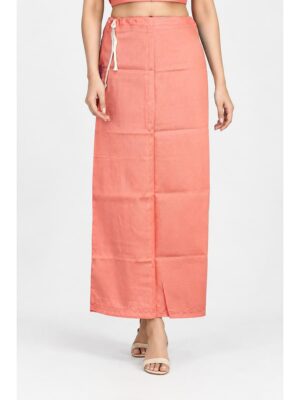 Cotton Petticoat / In-Skirt ,Overlocked 7 Part - Pink
