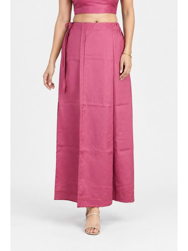 Cotton Petticoat / In-Skirt ,Overlocked 8 Part - Dust Pink