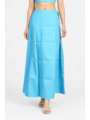 Cotton Petticoat / In-Skirt ,Overlocked 7 Part - Blue