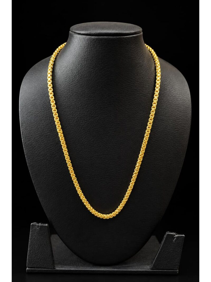 W-JW-621-02-NR-31-b Women's Gold-Tone Box Link Chain Necklace