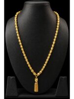 W-JW-621-04-S-39-b Women's Gold-Tone Floral Link Tassel Chain Necklace