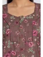 W-NY-563-01-CLY-5XL_detail Women's Cotton Blend Floral Print Nighty – Clay
