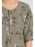 W-NY-563-04-TN-5XL_detail Women's Cotton Blend Floral Print Nighty – Tan