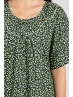 W-NY-564-01-GR-4XL_detail Women’s Cotton Plus-Size Zip Nighty - Green