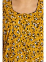 Women’s Cotton Plus-Size Zip Nighty - Mustard Yellow