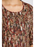 W-NY-564-09-BR-4XL_detail Women’s Cotton Plus-Size Zip Nighty -Brown
