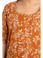 W-NY-564-10-AM-4XL_detail Women’s Cotton Plus-Size Zip Nighty - Amber