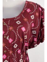 Women's Cotton Printed Frock Nighty – Terracotta