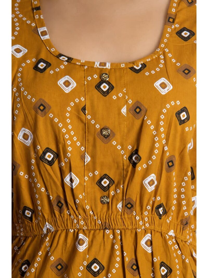 Women's Cotton Printed Frock Nighty – Amber