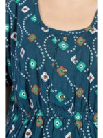 Women's Cotton Printed Frock Nighty – Green