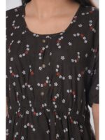 W-NY-565-11-CF-XL_detail Women's Cotton Printed Frock Nighty – Coffee