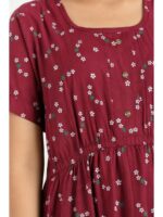 W-NY-565-13-TC-XL_detail Women's Cotton Printed Frock Nighty – Terracotta