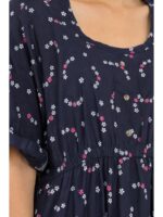 W-NY-565-15-NB-XL_detail Women's Cotton Printed Frock Nighty - Navy Blue