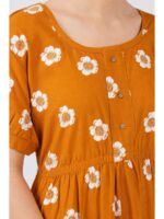W-NY-566-03-AM-XXL_detail Women's Cotton Printed Frock Nighty - Amber