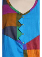 W-NY-567-01-BL-XXL_detail Women's Cotton Checked Frock Nighty – Blue Multicolor