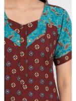 W-NY-568-06-MR-XXL_detail Women's Cotton Full-Length Frock Nighty - Maroon