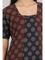 W-NY-575-07-MR-XXL_detail Women's Ajrakh Cotton Printed Frock Nighty – Maroon