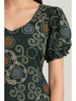 W-NY-576-06-GR-M_detail Women's Cotton Frock Nighty - Green