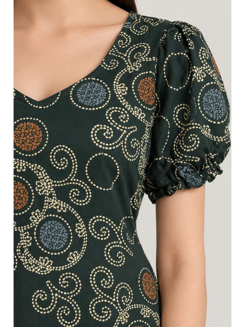 Women's Cotton Frock Nighty - Green