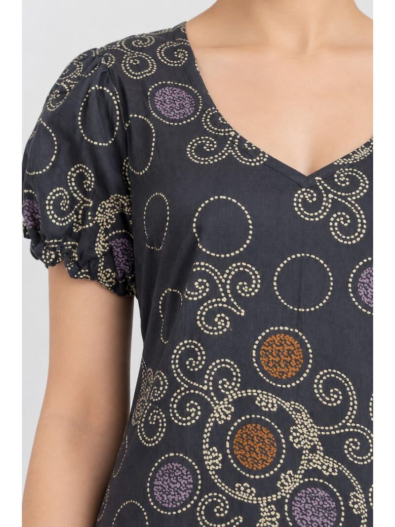 Women's Cotton Frock Nighty - Grey