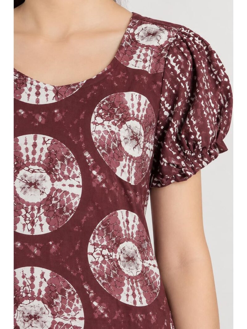 Women's Cotton Frock Nighty - Maroon