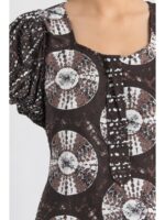W-NY-576-16-CF-M_detail Women's Cotton Zip Frock Nighty - Coffee